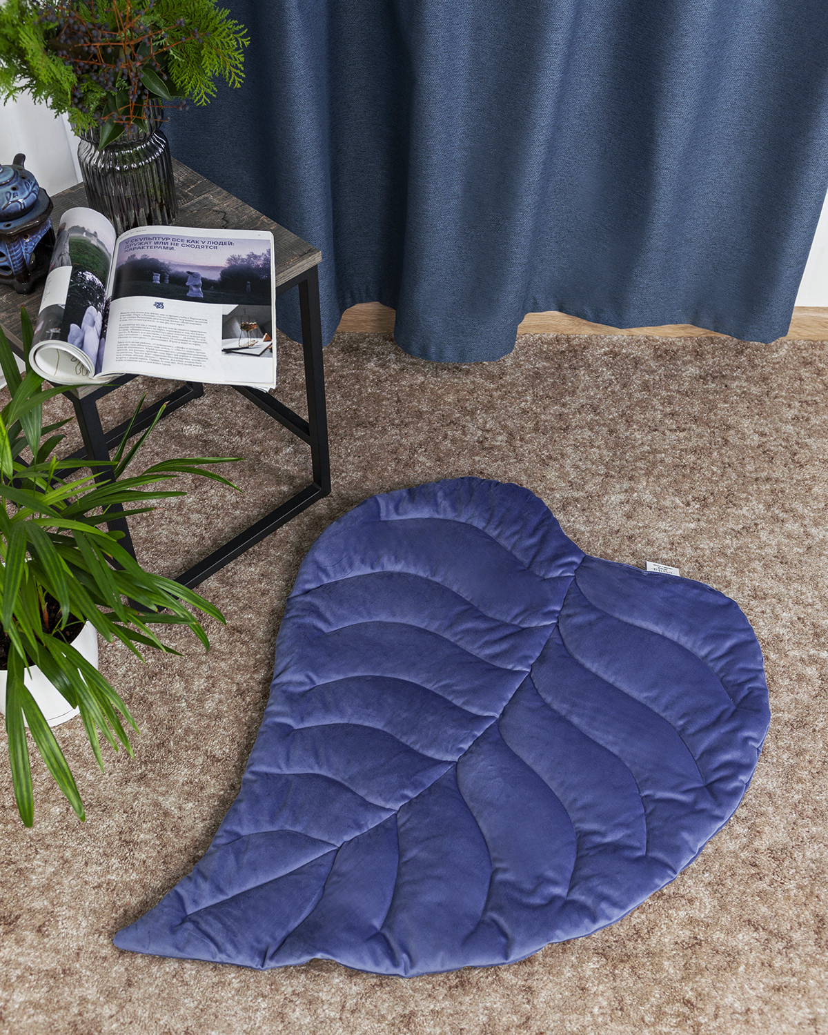 Коврик бархатный 90х70 Беллиссимо Фиалковый Evrika Home