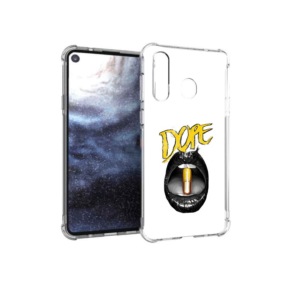 

Чехол MyPads Tocco для Samsung Galaxy A8s губы (PT124633.501.303), Прозрачный, Tocco