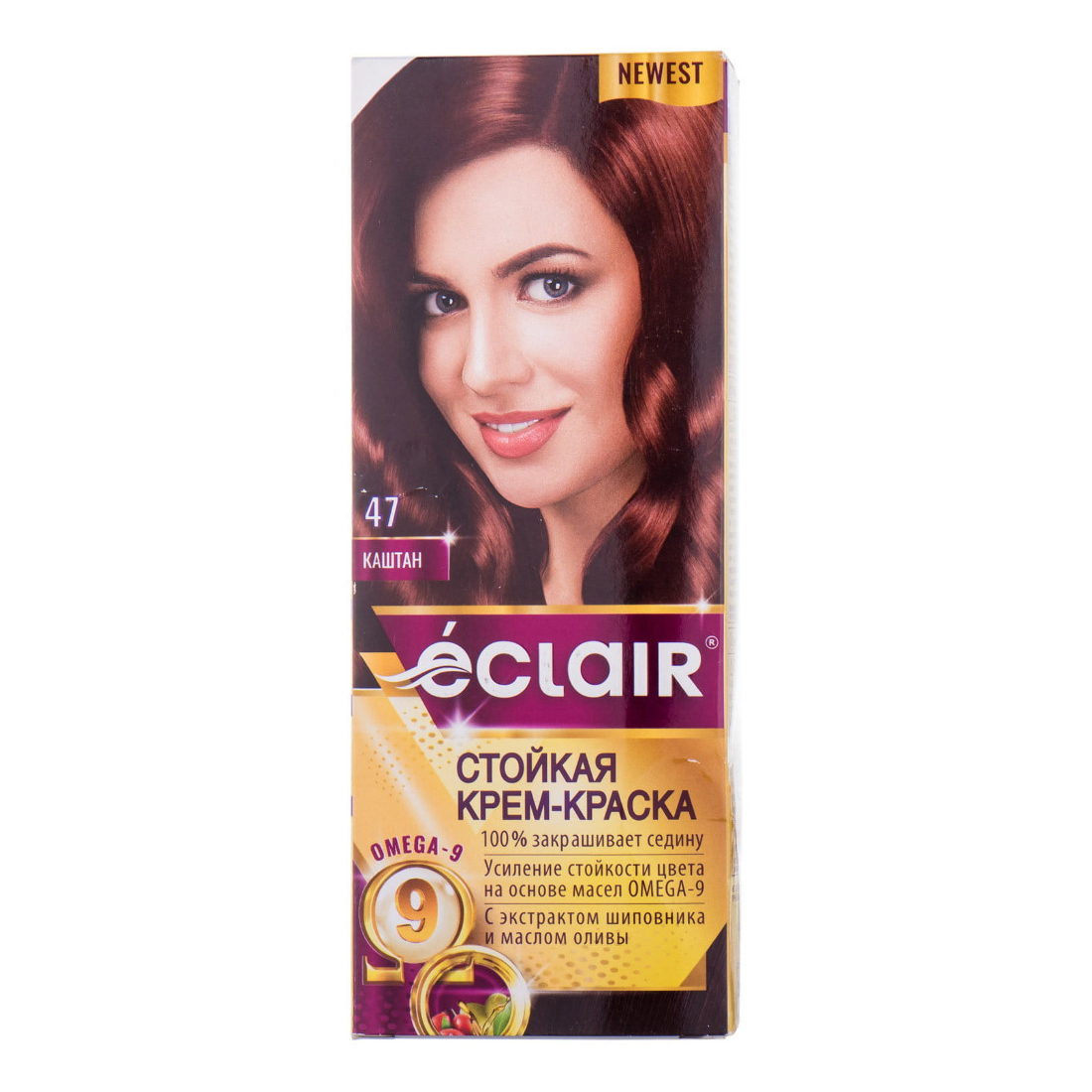 Краска для волос Eclair Omega 9 № 4.7 каштан 130 мл