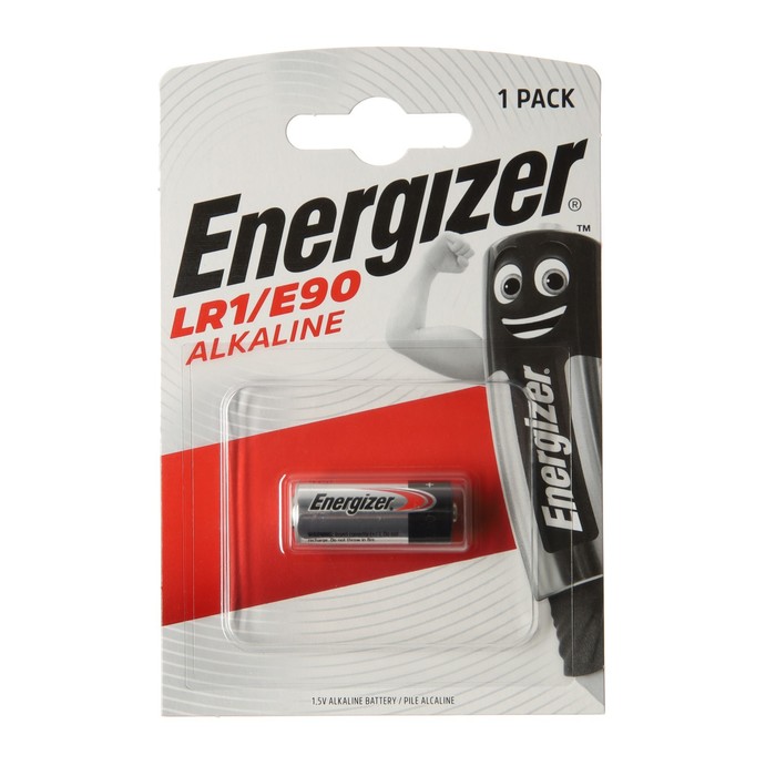 

Батарейка алкалиновая Energizer, LR1 (910A/N/E90)-1BL, 1.5В, блистер, 1 шт.