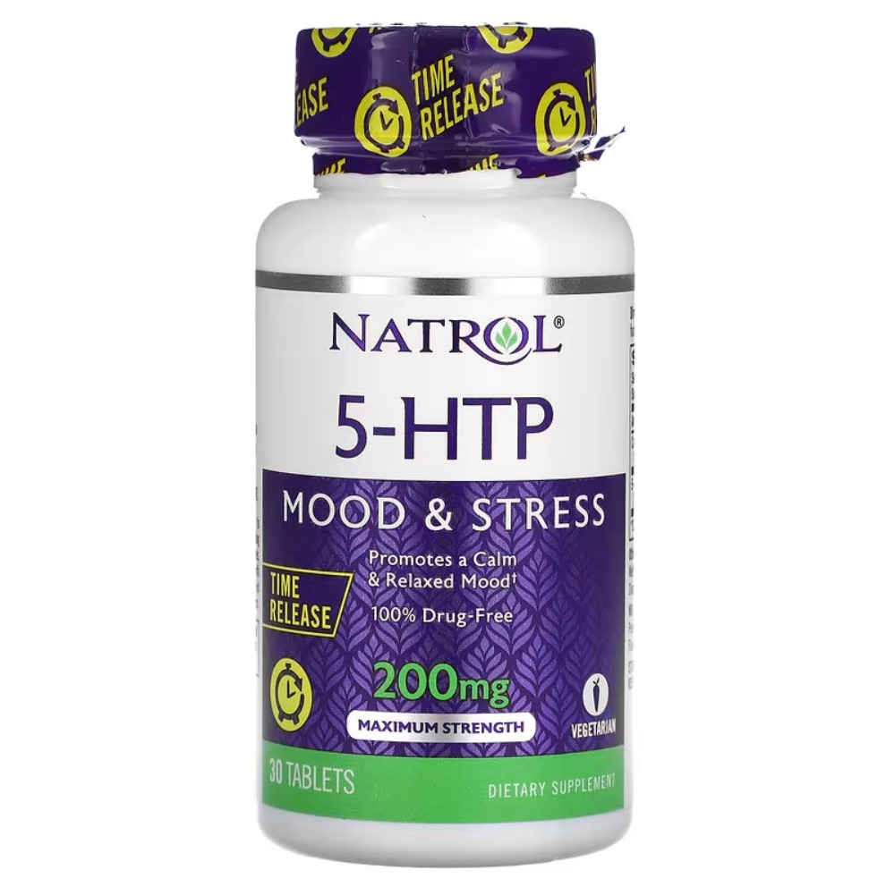 фото 5-гидрокситриптофан natrol time realise 5-htp таблетки 200 мг 30 шт.