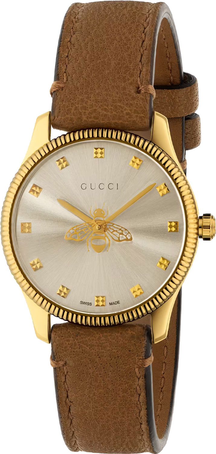 Наручные часы женские Gucci YA1265022 коричневые