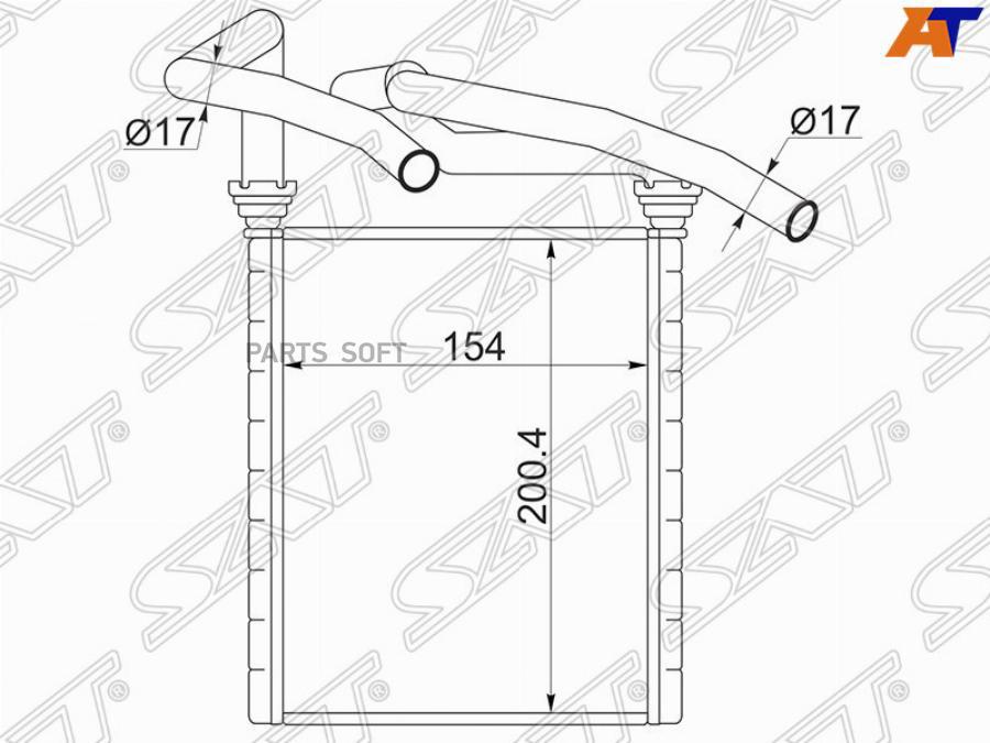 

SAT Радиатор отопителя салона TOYOTA CAMRY 06-11/ALPHARD 08-/ESTIMA 06-/HIGHLANDER/KLUGER