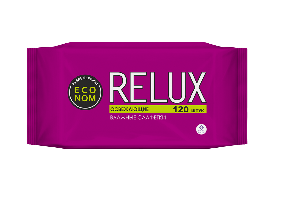 Салфетки влажные RELUX освежающие 120шт relux салфетки влажные освежающие грейпфрут 15 0