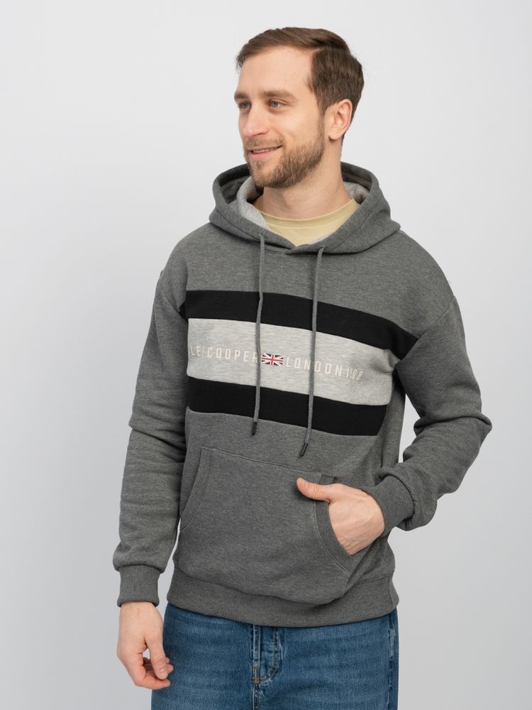 Худи мужское Lee cooper 231-LCM-241018/ANME серое M