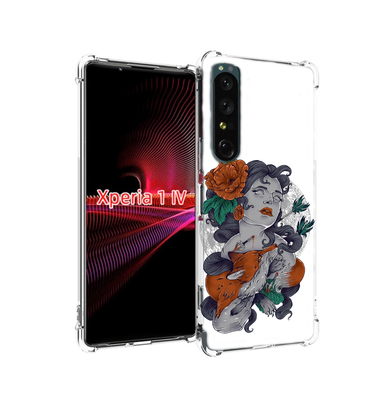 

Чехол накладка MyPads темная девушка с лисой для Sony Xperia 1 IV, Прозрачный, Tocco