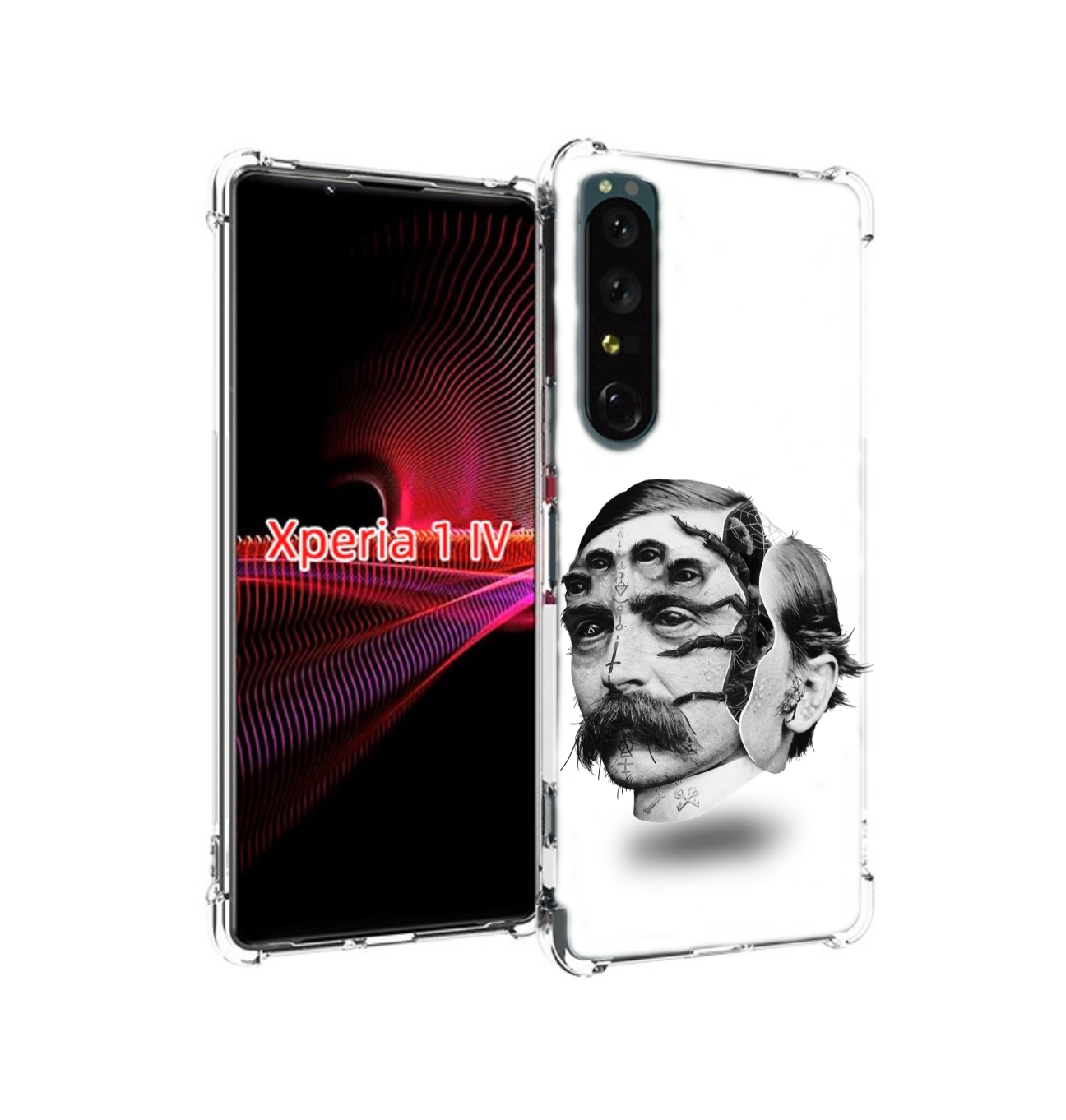 

Чехол накладка MyPads страшное лицо мужчины для Sony Xperia 1 IV, Прозрачный, Tocco