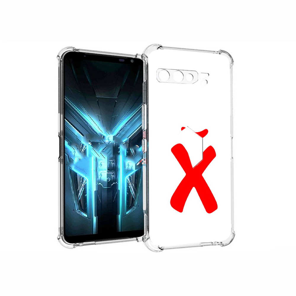 

Чехол MyPads Tocco для Asus ROG Phone 3 абстракция буква х, Прозрачный, Tocco