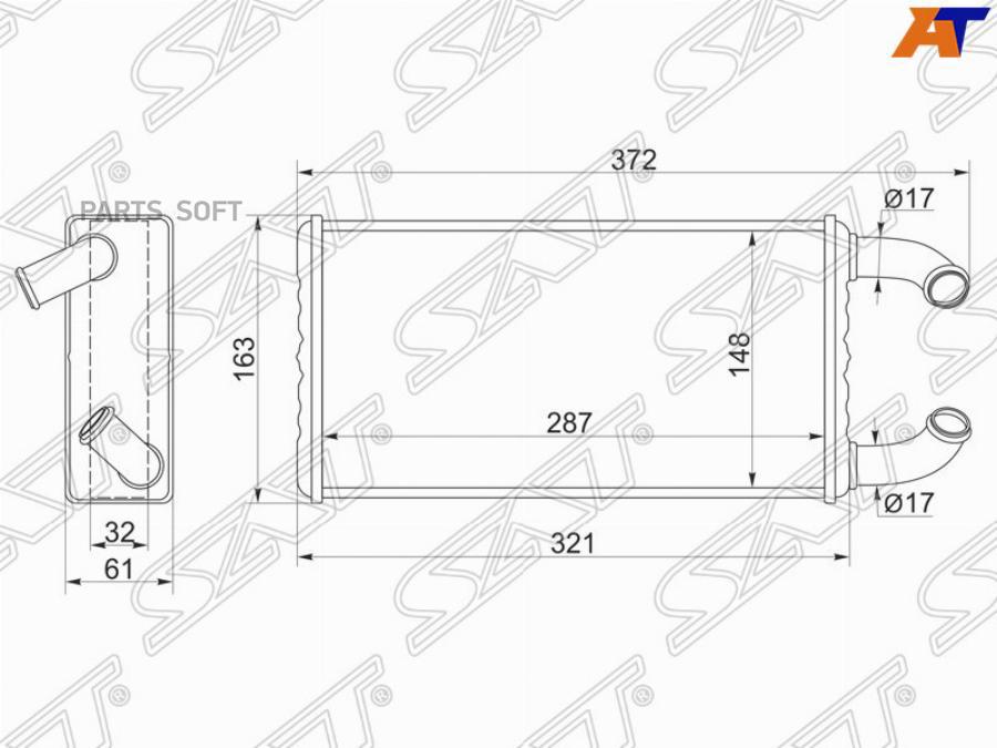 

Радиатор Отопителя Салона Toyota Estima/Lucida/Emina/Previa 92-99 Sat арт. ST-TYE1-395-0