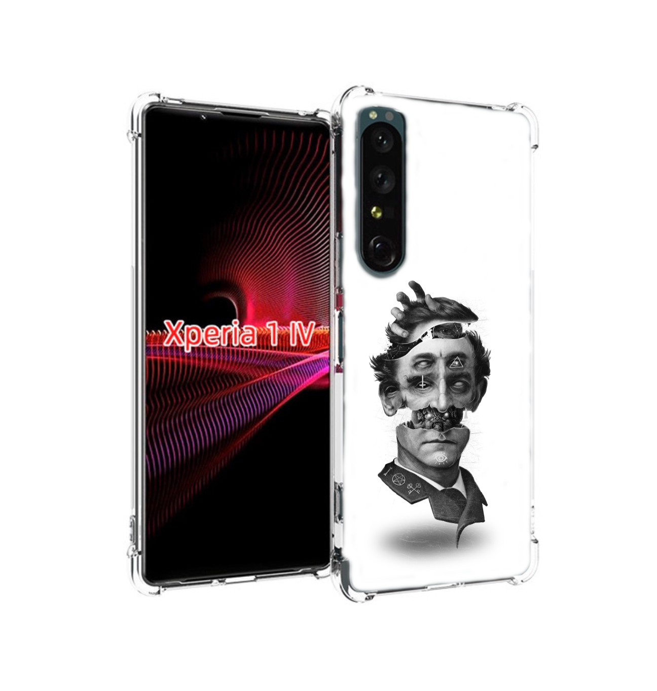 

Чехол накладка MyPads страшное лицо абстракция для Sony Xperia 1 IV, Прозрачный, Tocco
