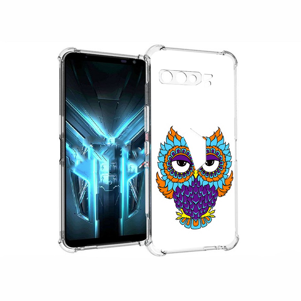 

Чехол MyPads Tocco для Asus ROG Phone 3 Цветная сова, Прозрачный, Tocco