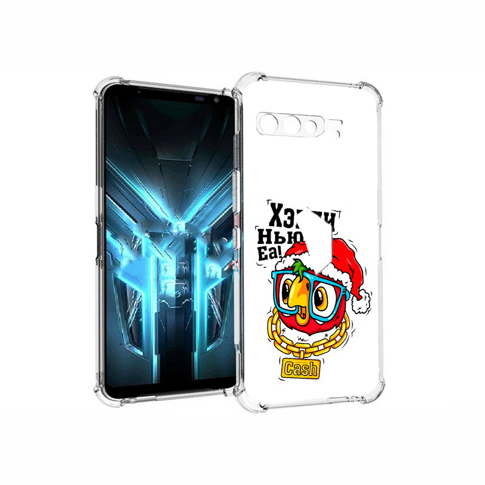 

Чехол MyPads Tocco для Asus ROG Phone 3 Хэппи нью еа, Прозрачный, Tocco