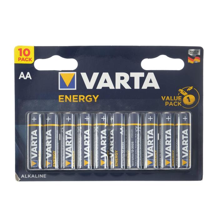 

Батарейка алкалиновая Varta Energy, AA, LR6-10BL, 1.5В, блистер, 10 шт.