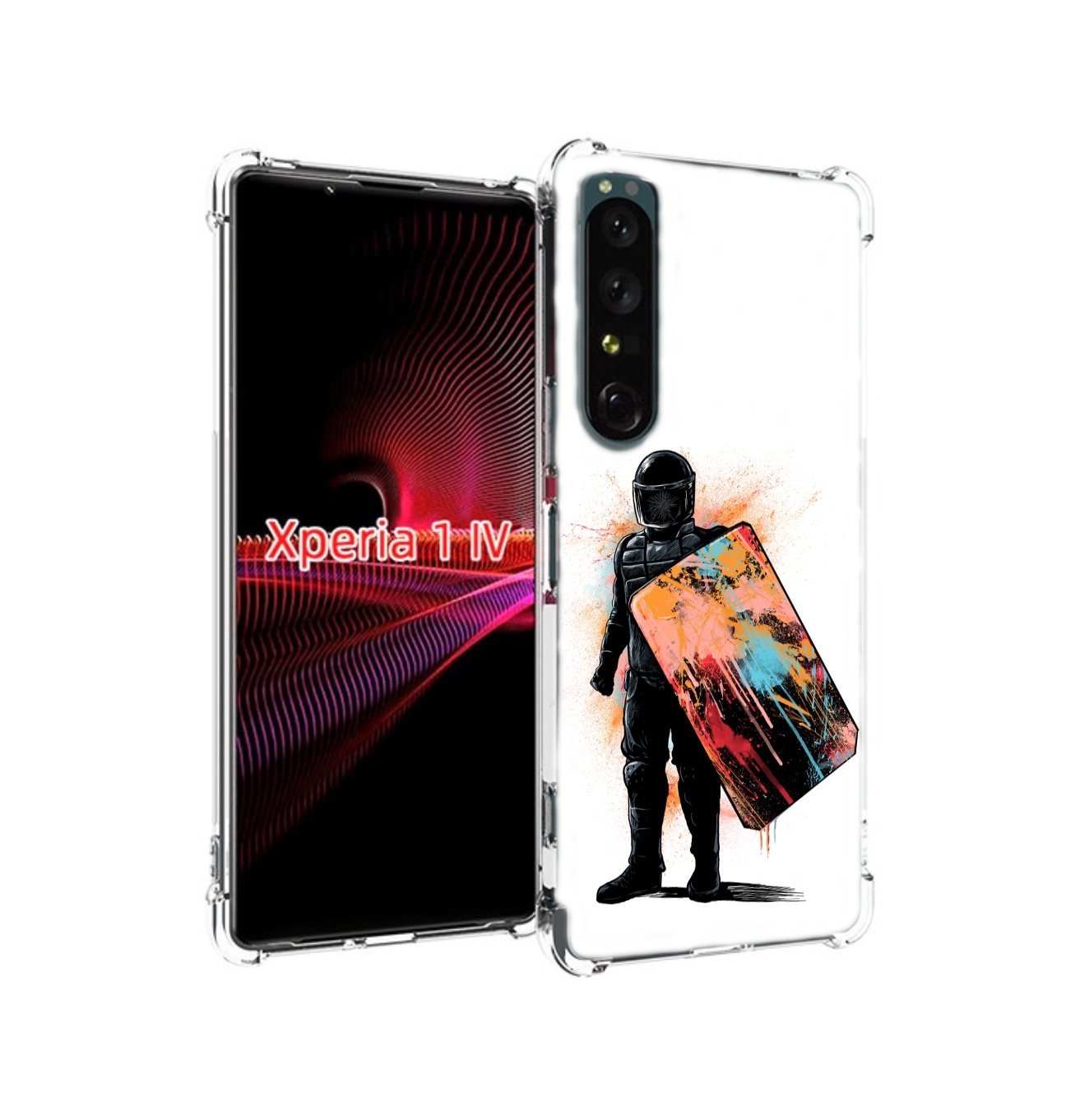 

Чехол накладка MyPads солдат с красочным щитом для Sony Xperia 1 IV, Прозрачный, Tocco