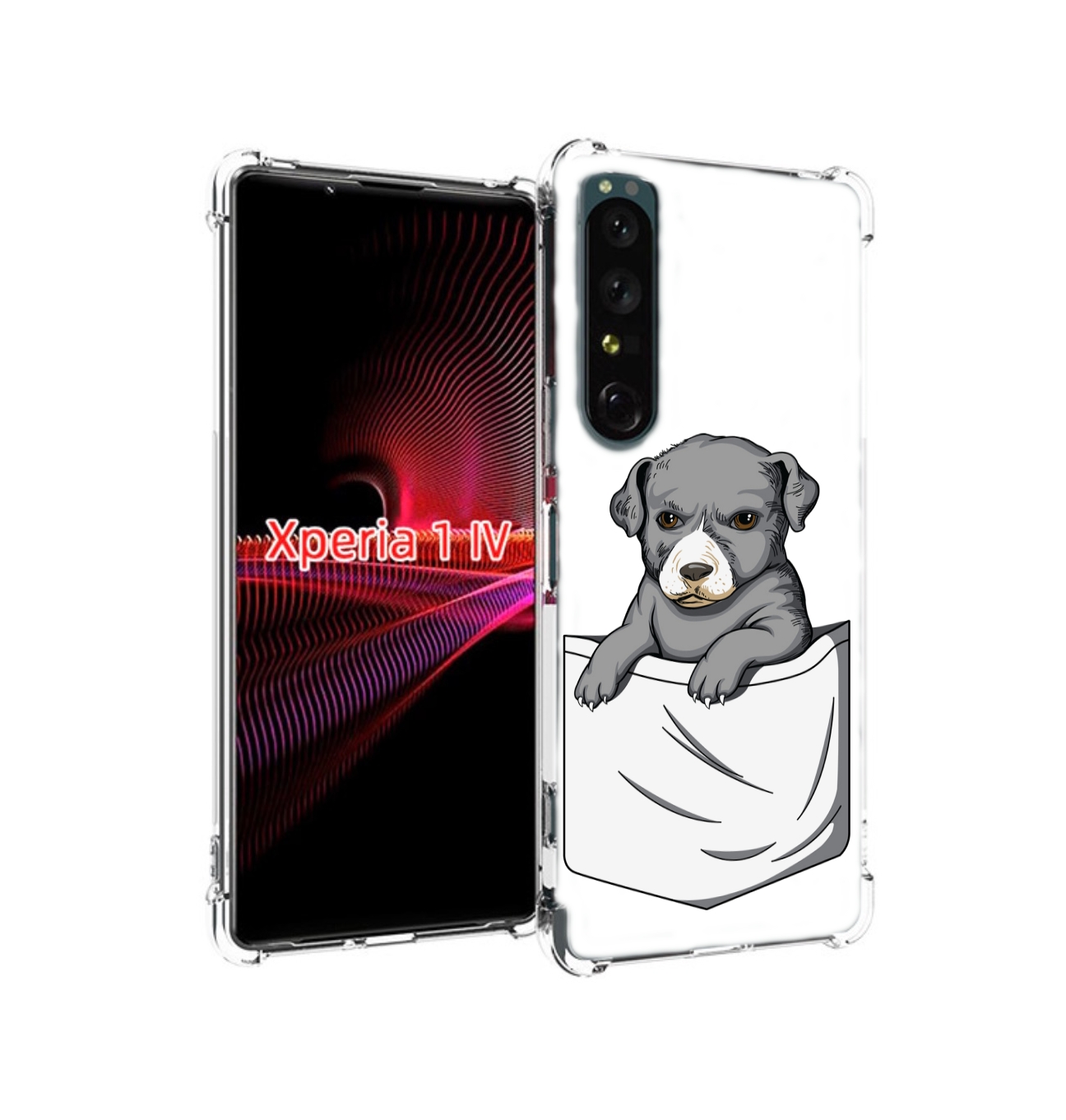 

Чехол накладка MyPads собачка в кармане для Sony Xperia 1 IV, Прозрачный, Tocco