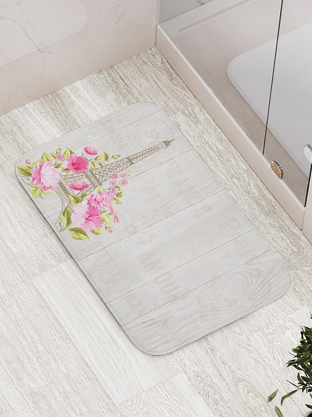 

Коврик противоскользящий для ванной, сауны, бассейна, 77х52 см bath_78190 JoyArty