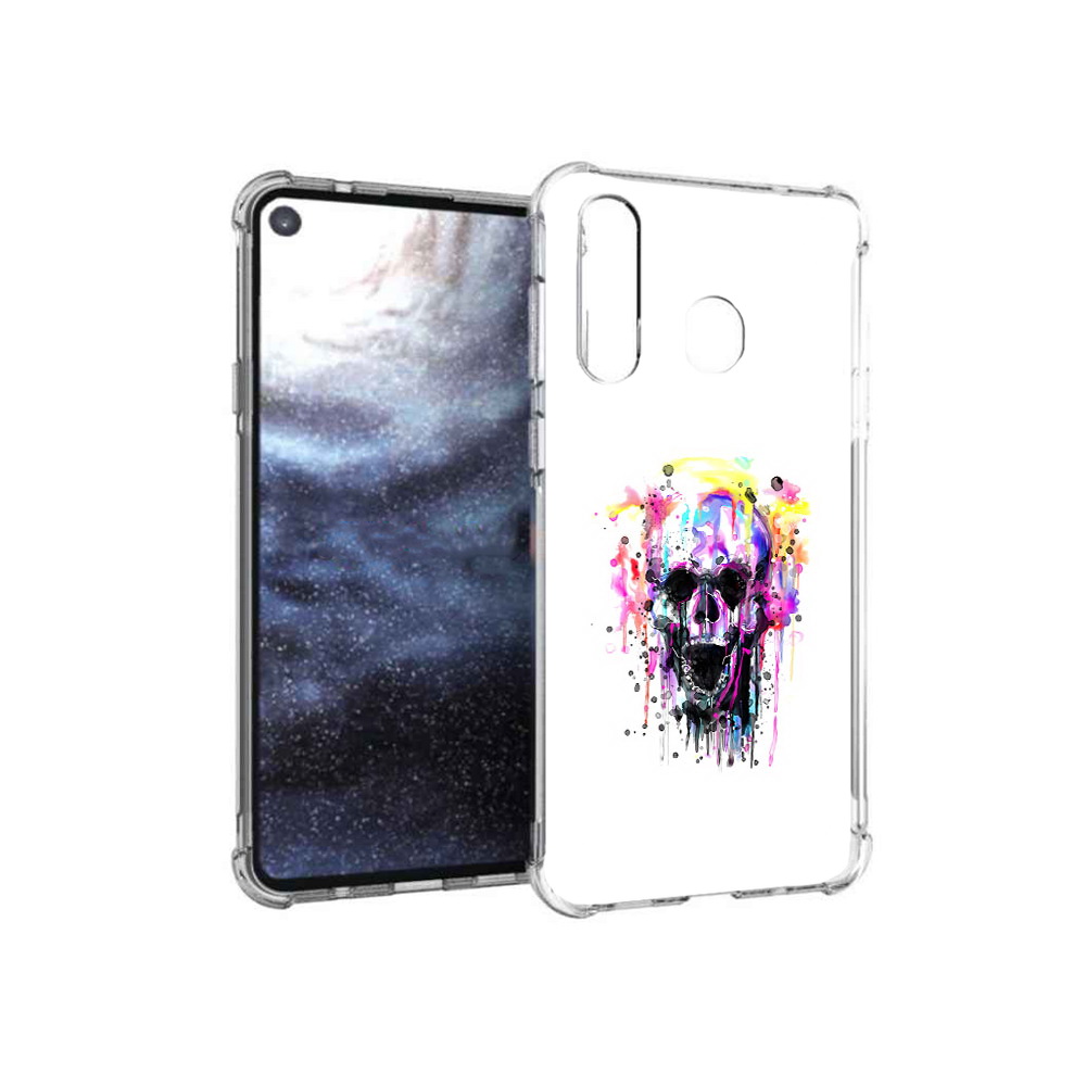 

Чехол MyPads Tocco для Samsung Galaxy A8s граффити череп (PT124633.501.298), Прозрачный, Tocco