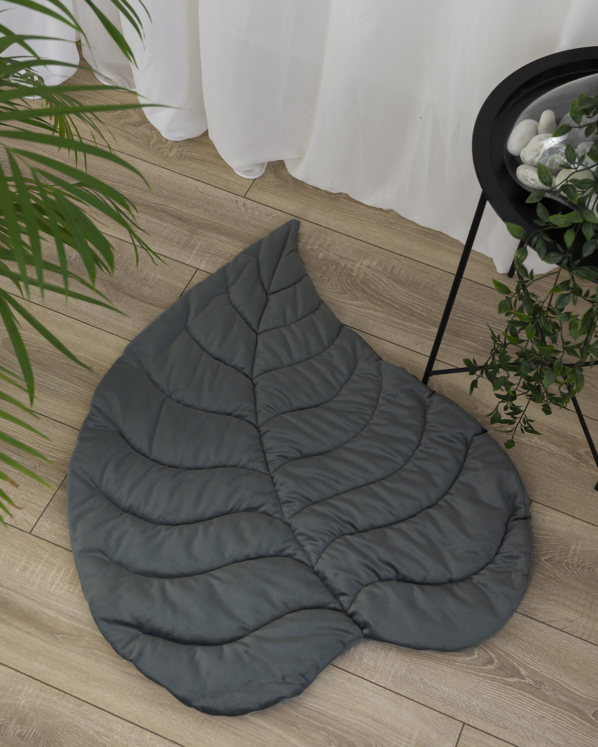 Коврик бархатный 120х90 Беллиссимо Стальной Evrika Home