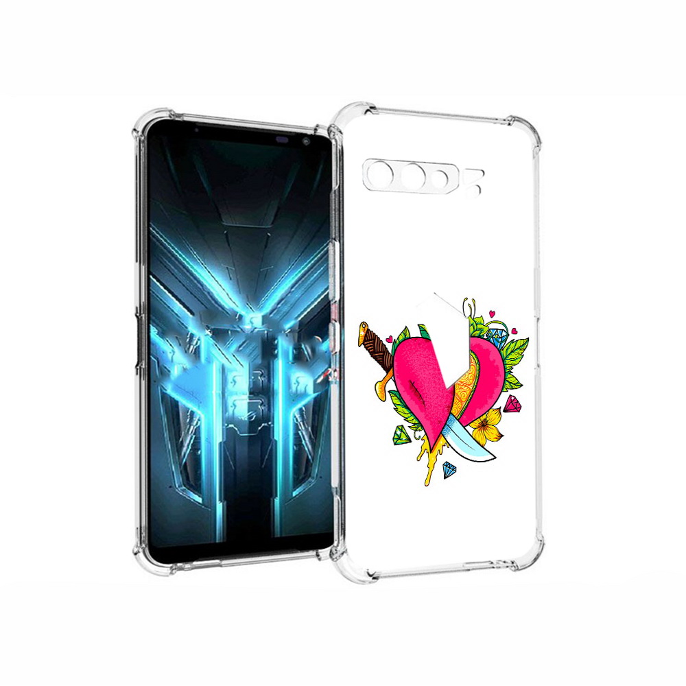 

Чехол MyPads Tocco для Asus ROG Phone 3 Фруктовое сердце, Прозрачный, Tocco