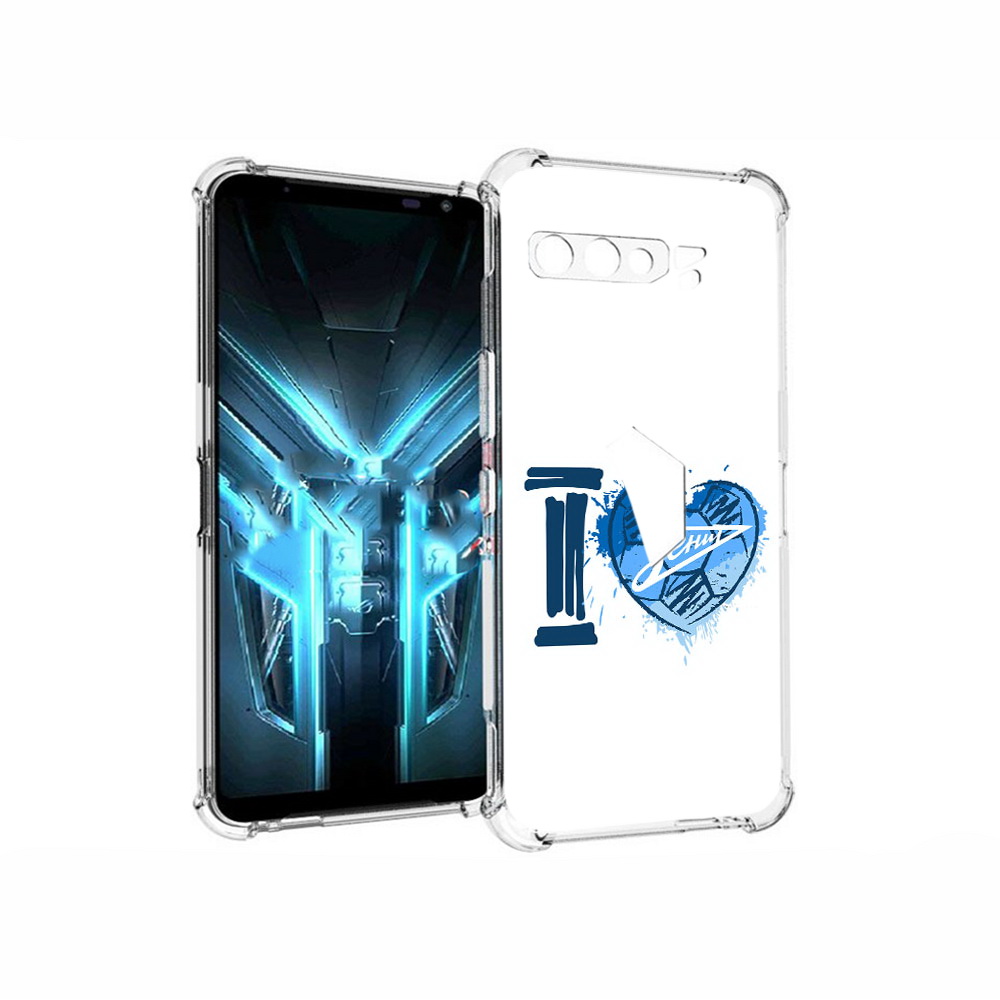

Чехол MyPads Tocco для Asus ROG Phone 3 ФК я люблю зенит, Прозрачный, Tocco