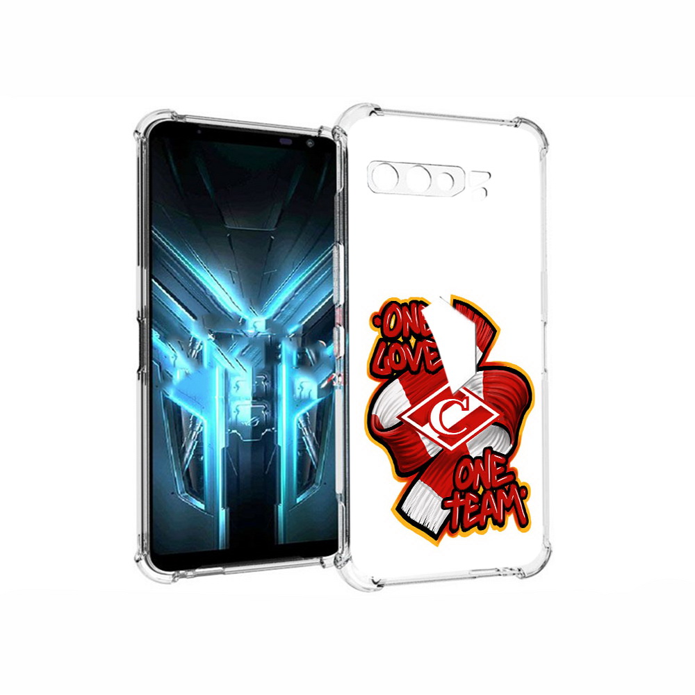 

Чехол MyPads Tocco для Asus ROG Phone 3 ФК спарак 1 любовь, Прозрачный, Tocco