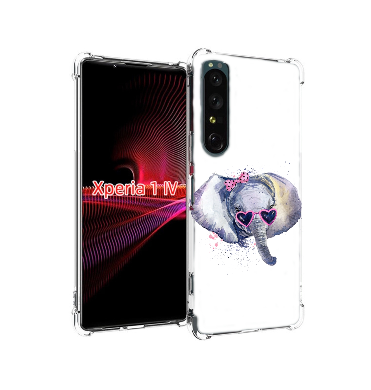 

Чехол задняя-панель-накладка-бампер MyPads слоник в очках для Sony Xperia 1 IV противоу..., Прозрачный, Tocco