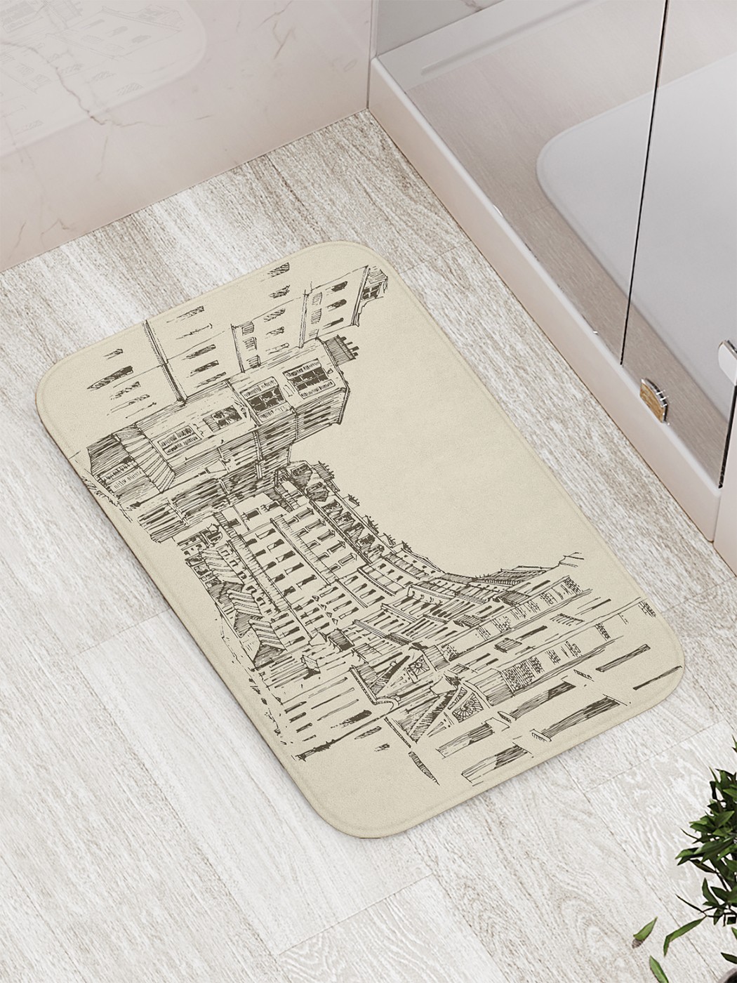 

Коврик противоскользящий для ванной, сауны, бассейна, 77х52 см bath_78184 JoyArty