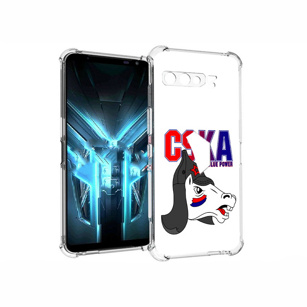 

Чехол MyPads Tocco для Asus ROG Phone 3 ФК ЦСК лошадка россия, Прозрачный, Tocco