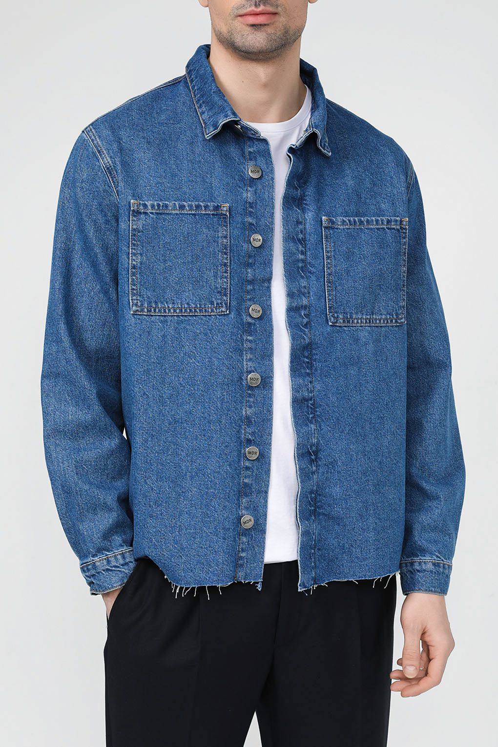 

Рубашка мужская MARCO DI RADI MDR23123532-005 синяя 2XL, Синий, MDR23123532-005