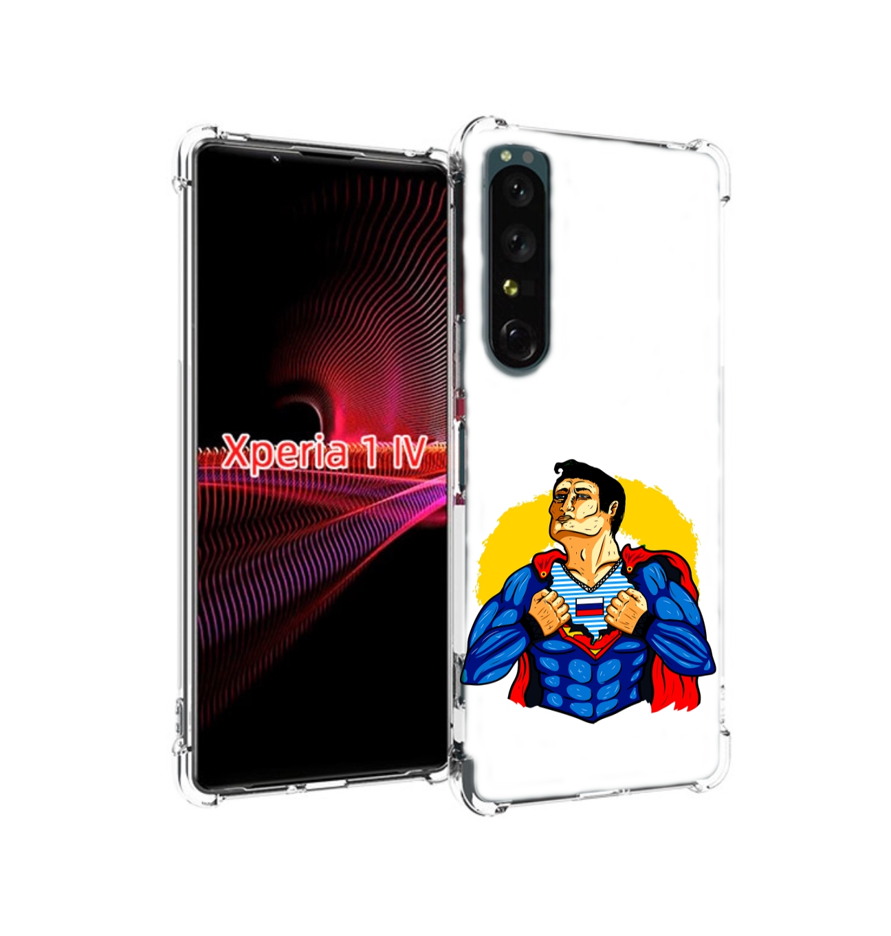 Чехол накладка MyPads русский супермен для Sony Xperia 1 IV Tocco