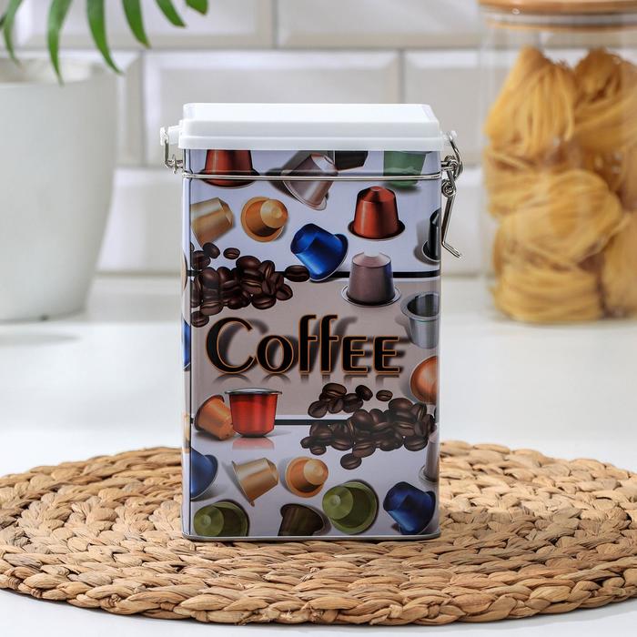 фото Банка для сыпучих продуктов coffee, 19×12×7,5 см nobrand