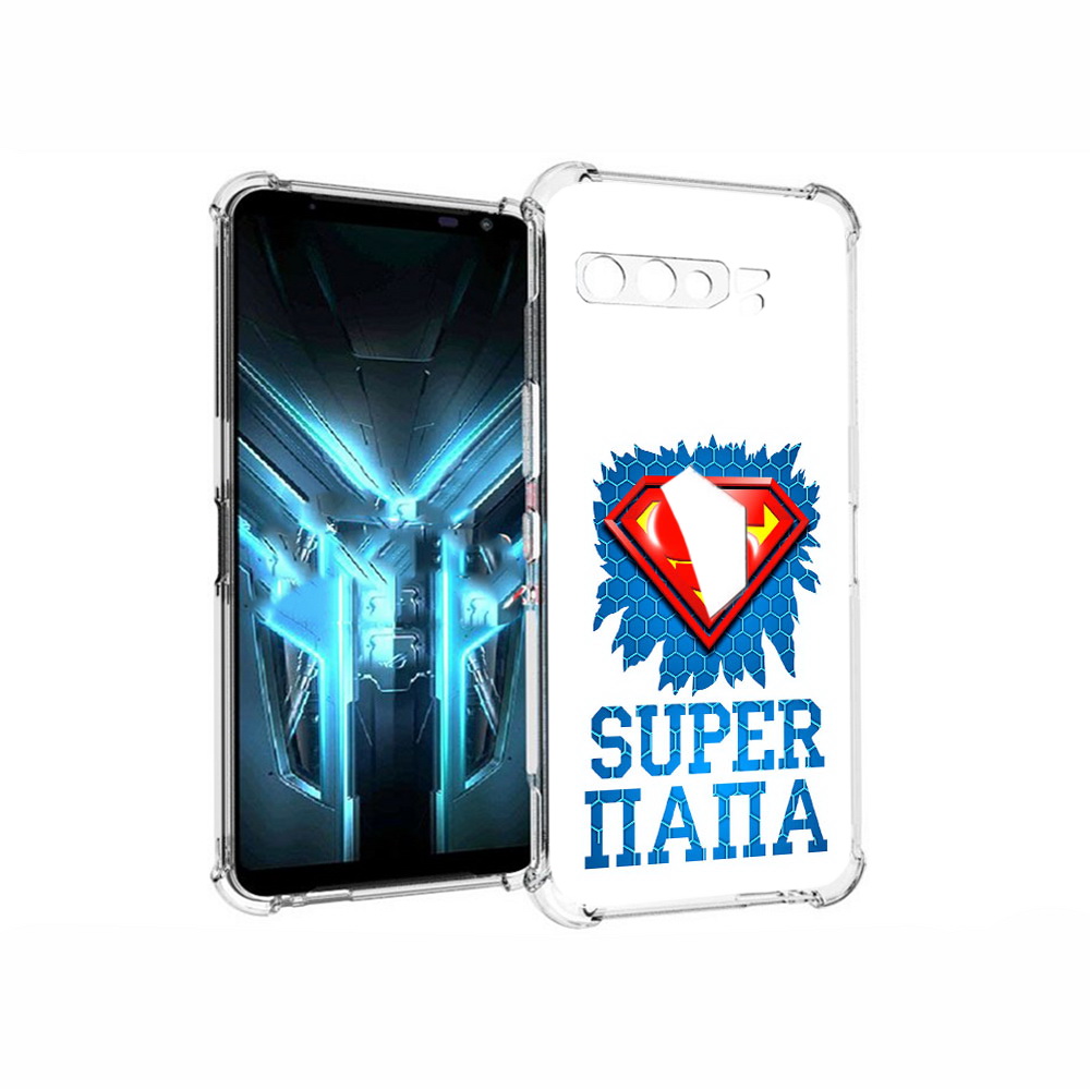 

Чехол MyPads Tocco для Asus ROG Phone 3 Супер Папа, Прозрачный, Tocco