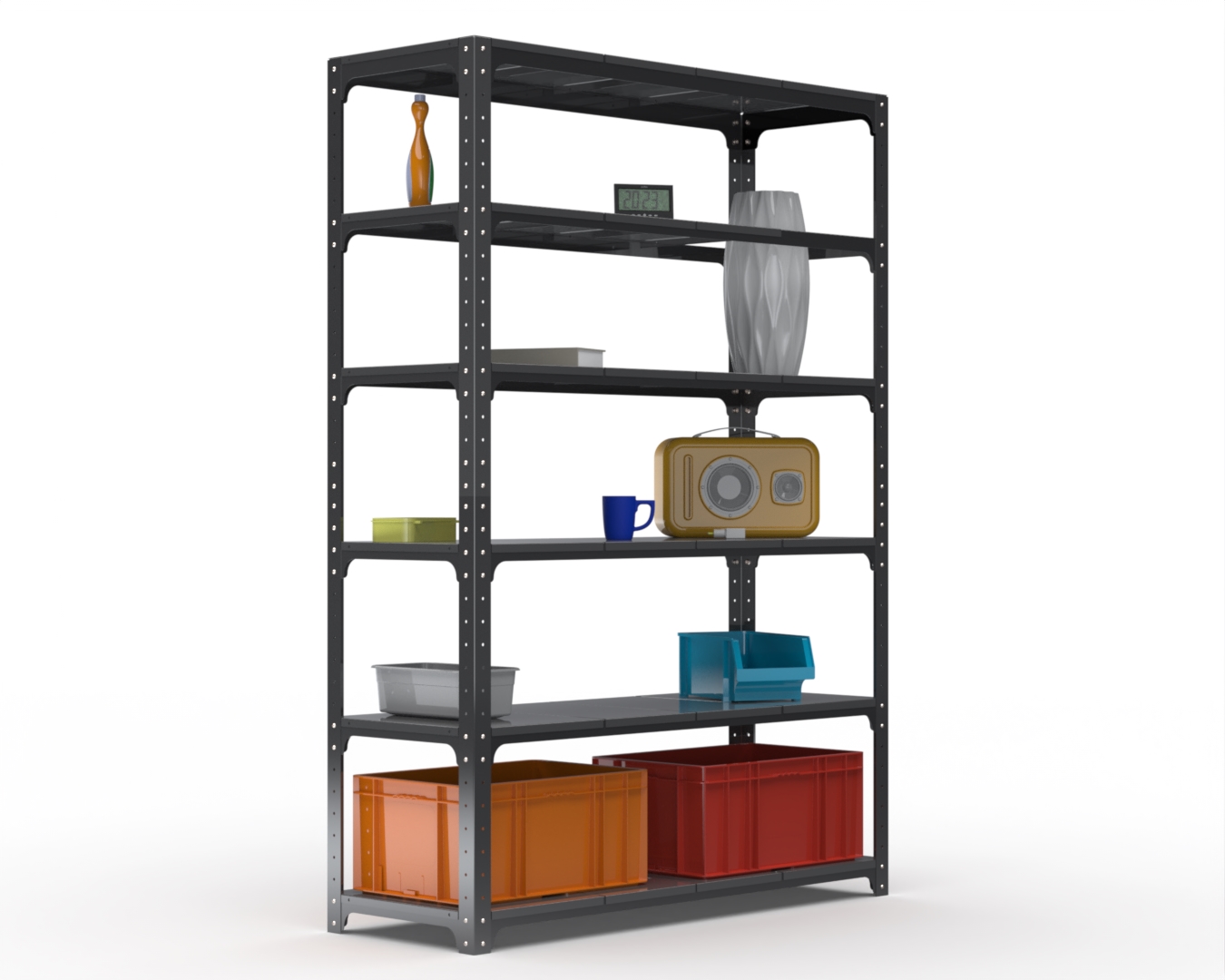 

Стеллаж Metalex Kit Comfort 2000х900х400 6 полок, Серый, Kit Comfort