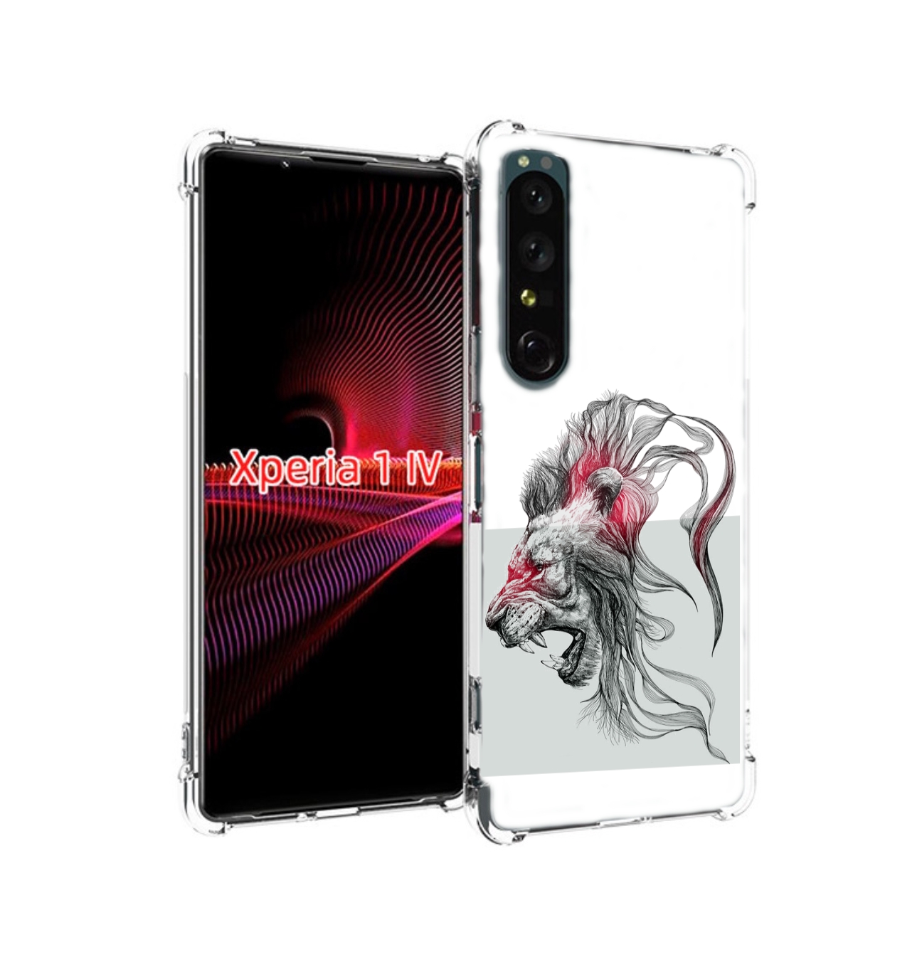 

Чехол накладка MyPads разъяренный лев для Sony Xperia 1 IV, Прозрачный, Tocco