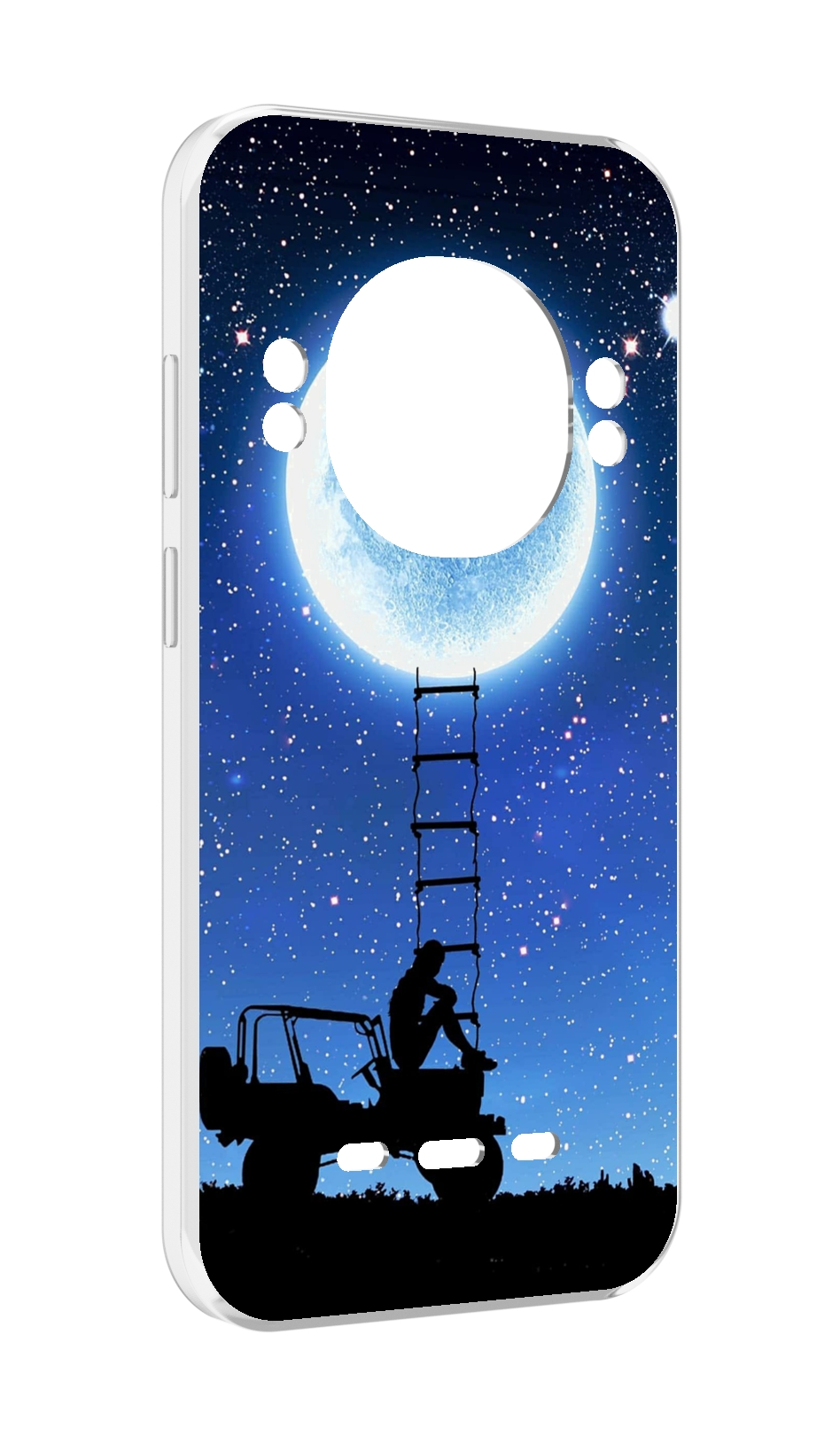 

Чехол Mypads Машина-На-Лун для Ulefone Power Armor 16 Pro, Прозрачный, Tocco