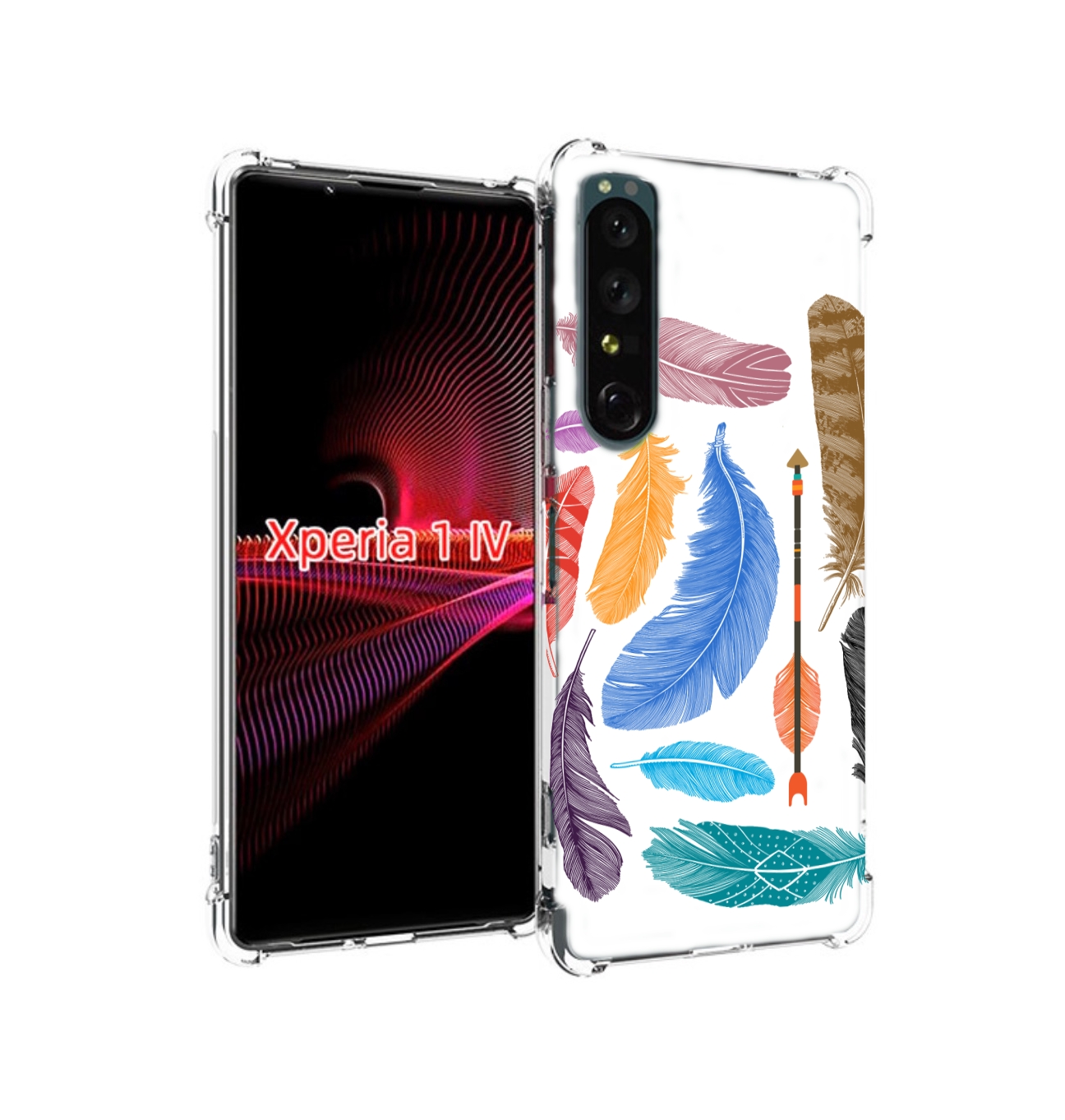 

Чехол накладка MyPads разноцветные перья для Sony Xperia 1 IV, Прозрачный, Tocco