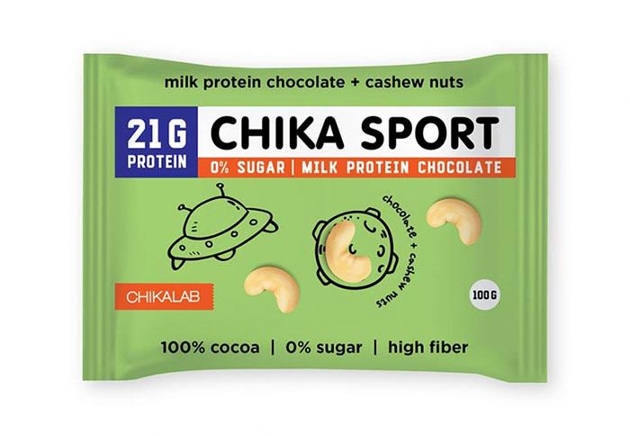Шоколад Chikalab Chika Sport молочный с кешью 100 г
