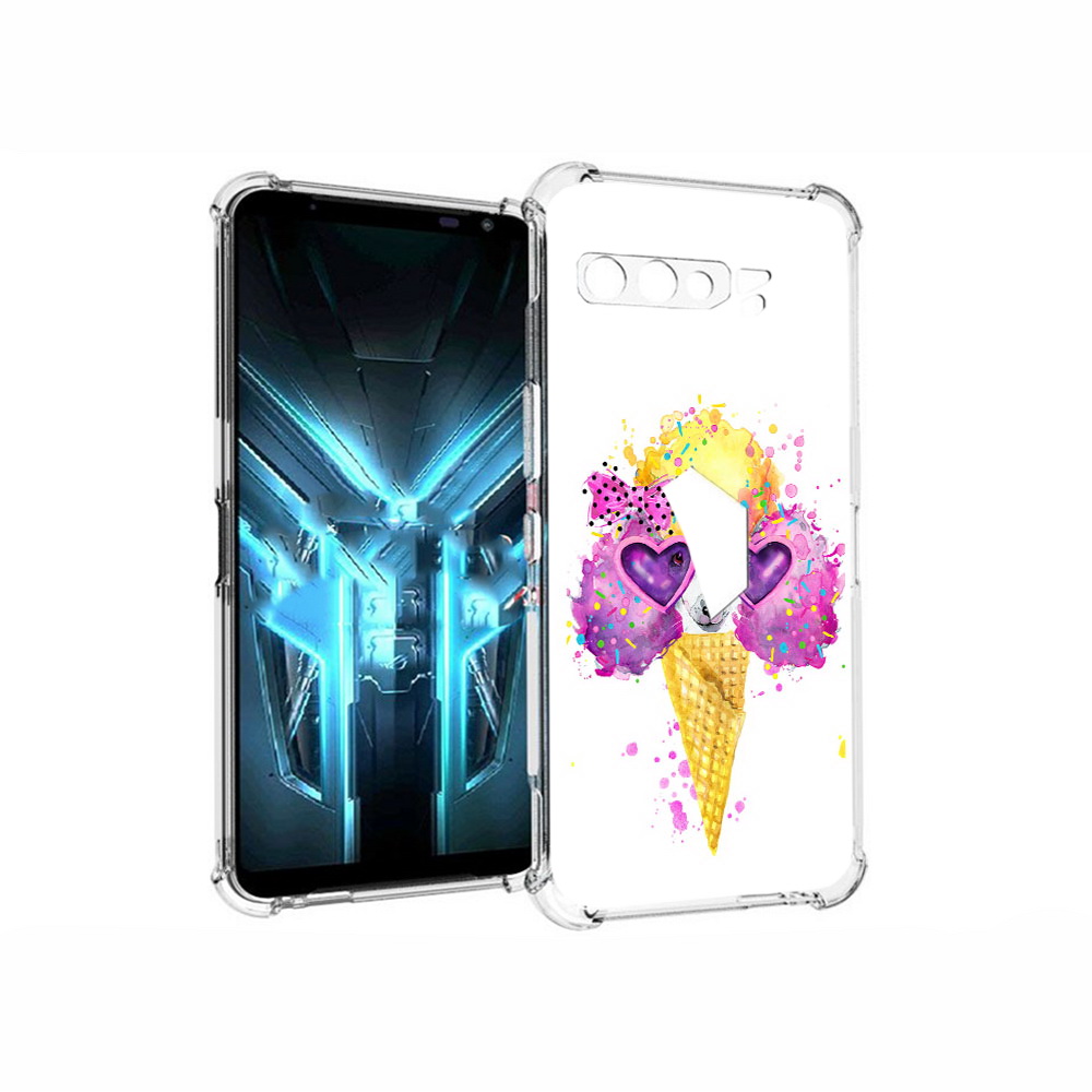 

Чехол MyPads Tocco для Asus ROG Phone 3 Рожок, Прозрачный, Tocco