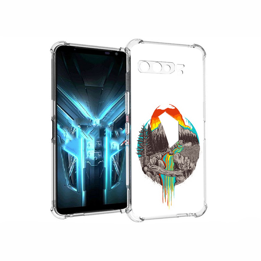 

Чехол MyPads Tocco для Asus ROG Phone 3 Радужный водопад, Прозрачный, Tocco