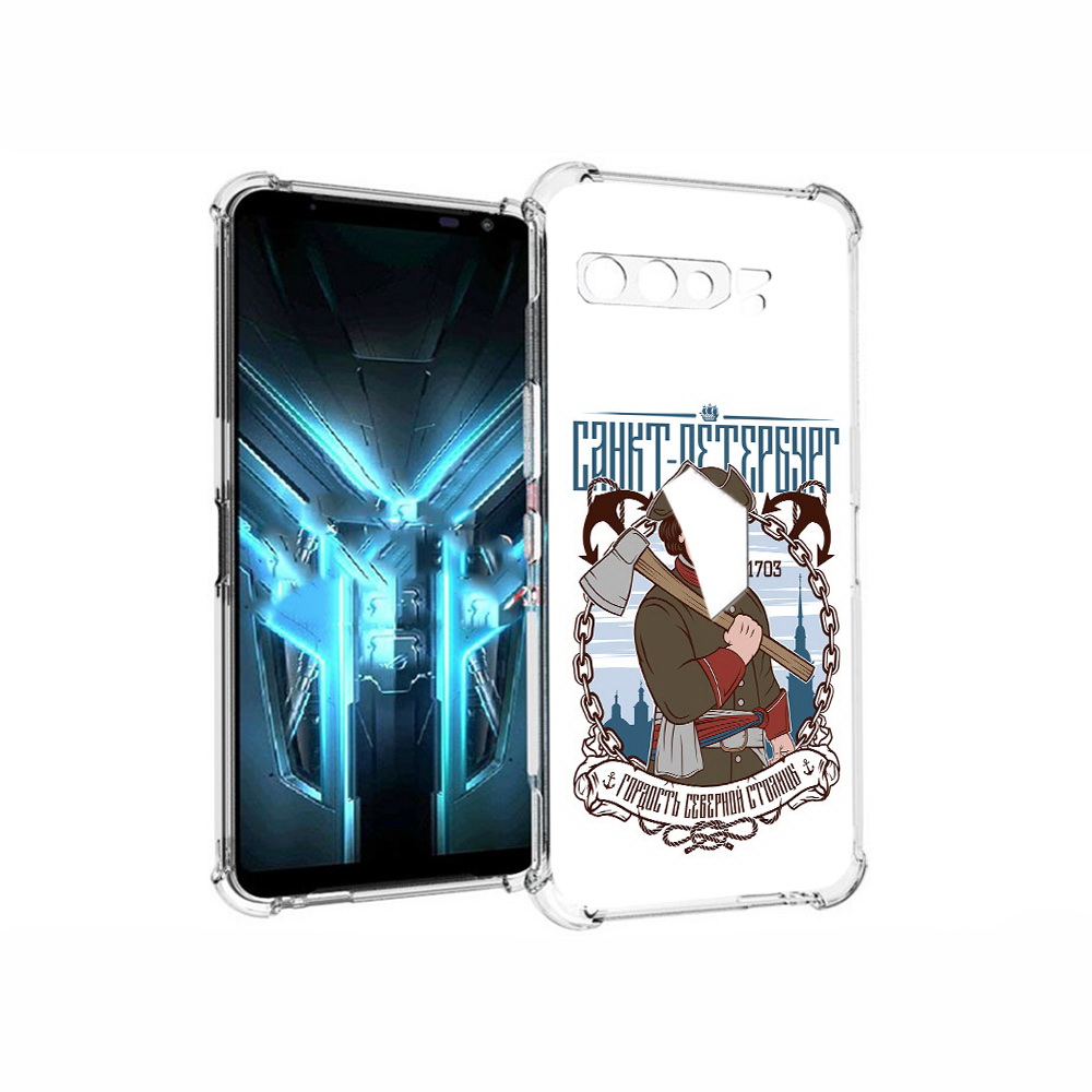 

Чехол MyPads Tocco для Asus ROG Phone 3 Петр первый, Прозрачный, Tocco
