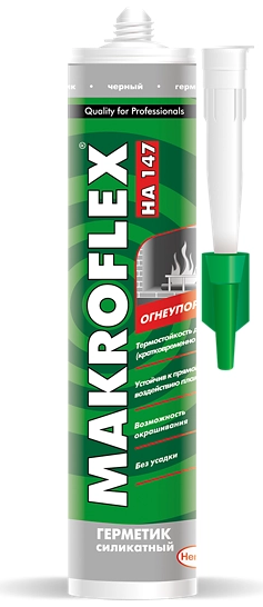 

MAKROFLEX НА147 герметик силикатный огнеупорный черный (0,3л)