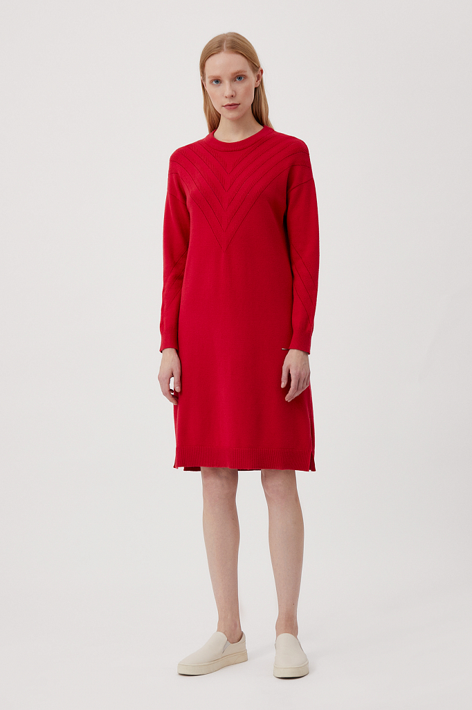Платье женское Finn Flare FWB11144 красное XS