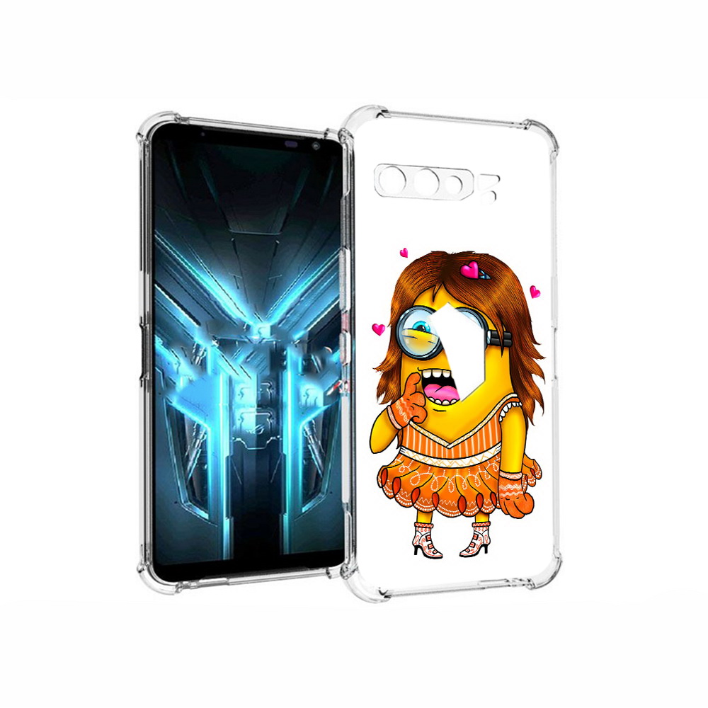 

Чехол MyPads Tocco для Asus ROG Phone 3 Миньон девочка, Прозрачный, Tocco