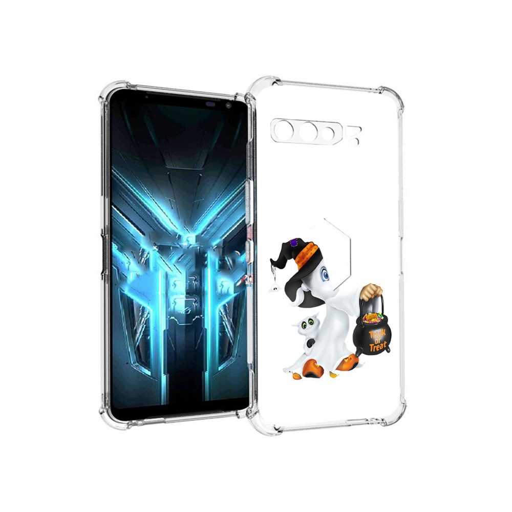 

Чехол MyPads Tocco для Asus ROG Phone 3 Маленький призрак, Прозрачный, Tocco