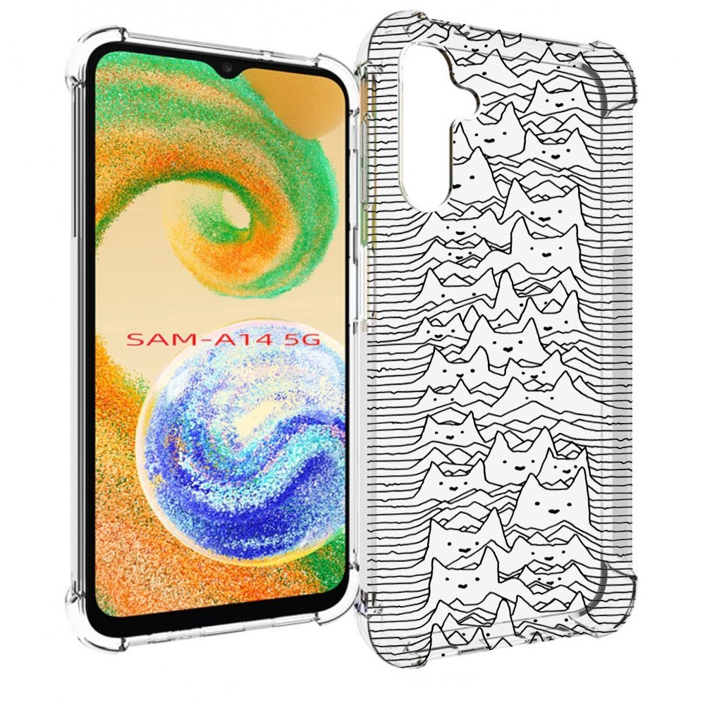 

Чехол MyPads черно белые коты 3D для Samsung Galaxy A14 5G, Прозрачный, Tocco