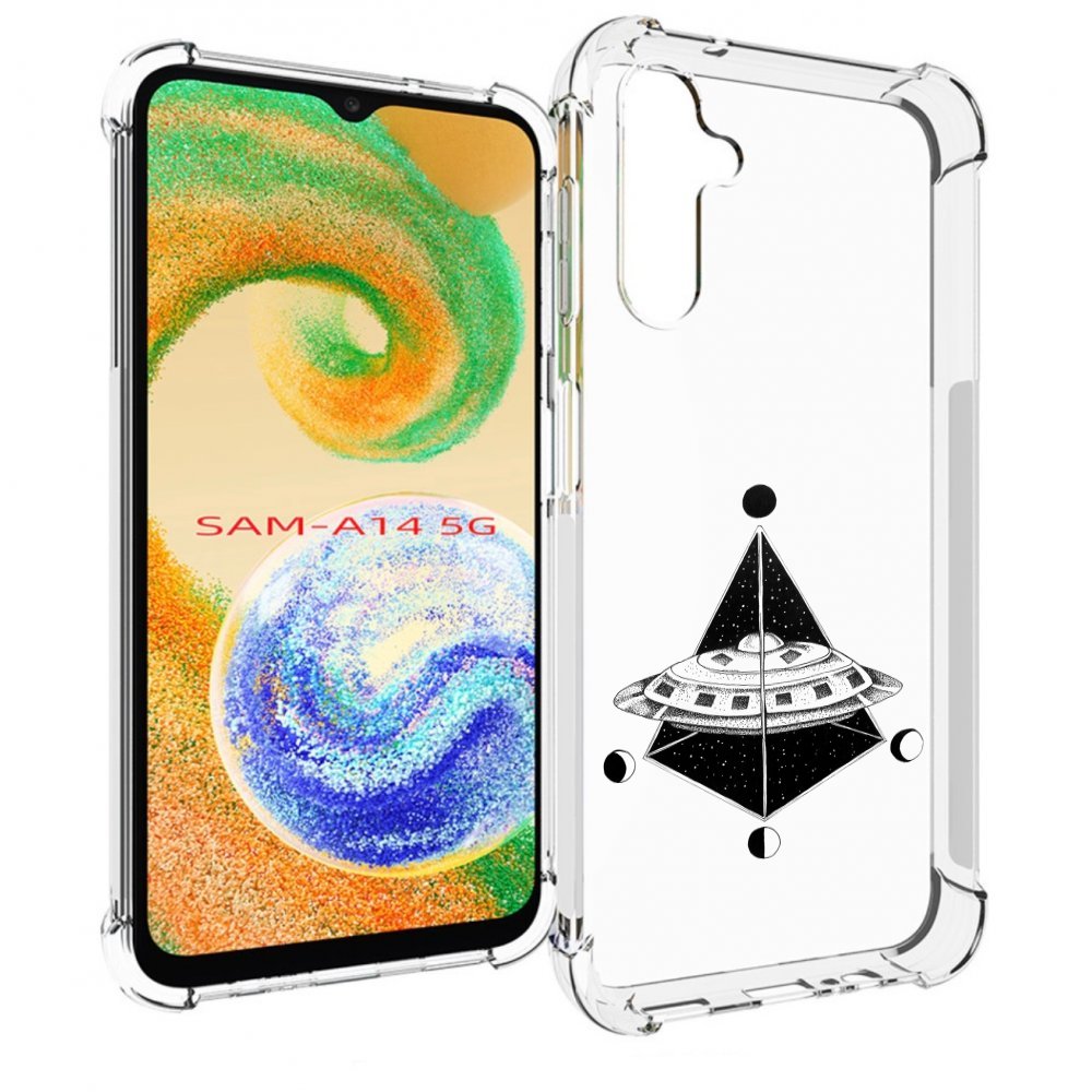 

Чехол MyPads черно белая летающая тарелка для Samsung Galaxy A14 5G, Прозрачный, Tocco