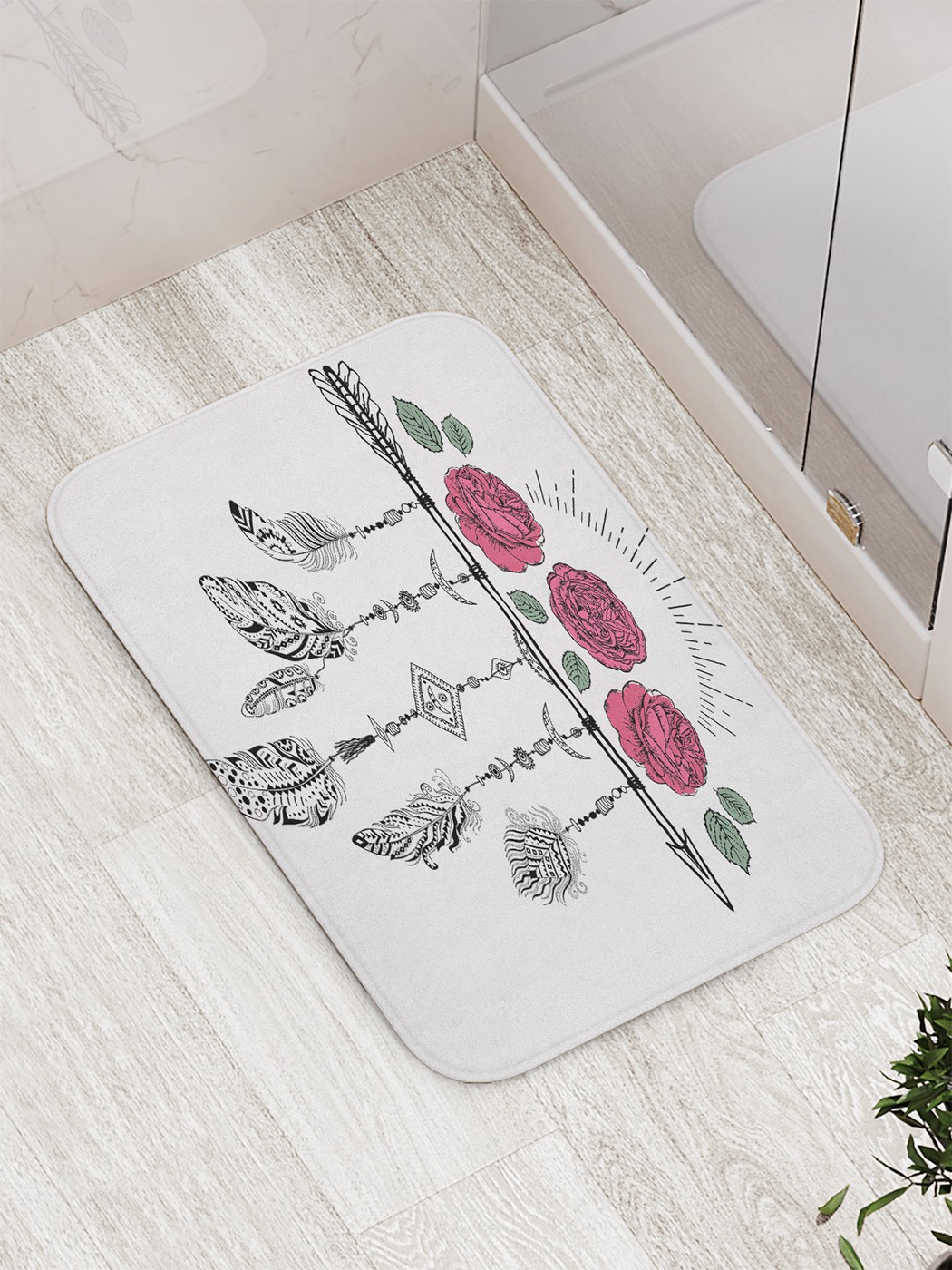 

Коврик противоскользящий для ванной, сауны, бассейна, 77х52 см bath_77828 JoyArty