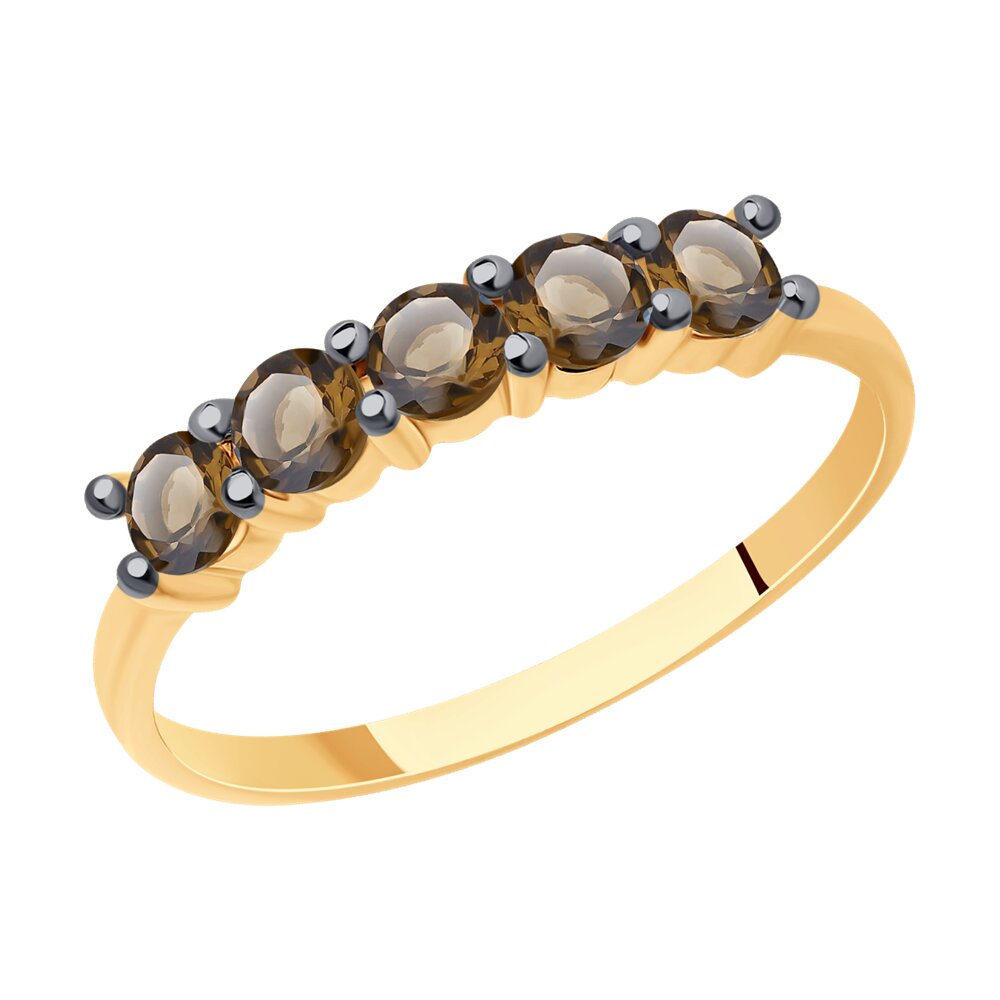 

Кольцо из красного золота с раухтопазом р. 18 Diamant 51-310-01632-5, 51-310-01632-5