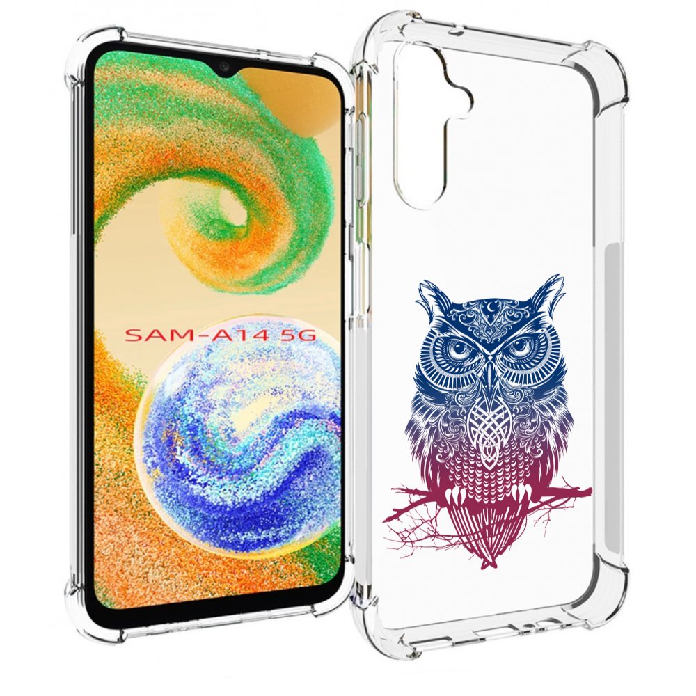

Чехол MyPads хиппи сова для Samsung Galaxy A14 5G, Прозрачный, Tocco