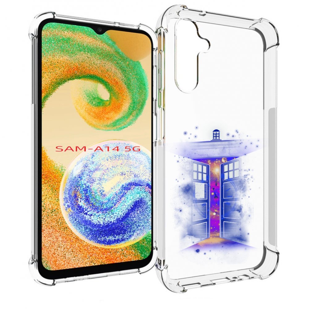 Чехол MyPads фиолетовый уголок абстракция для Samsung Galaxy A14 5G